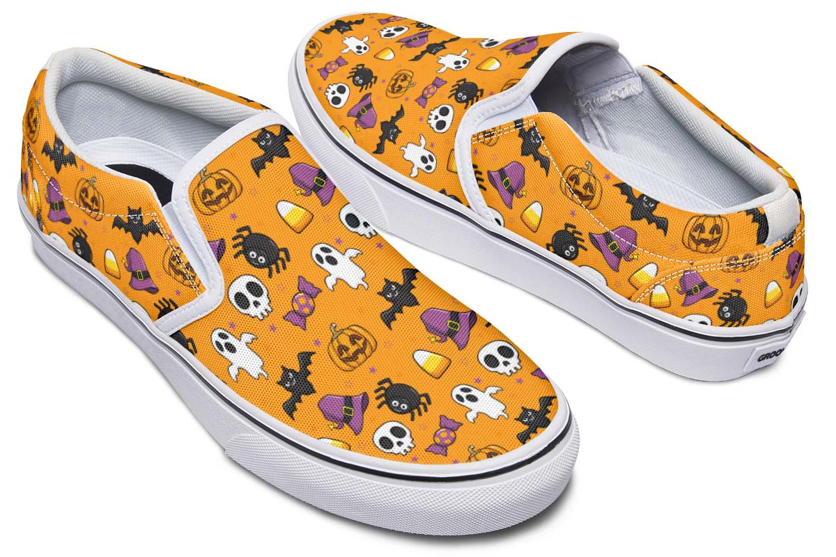 Halloween Pattern Slip-On Shoes