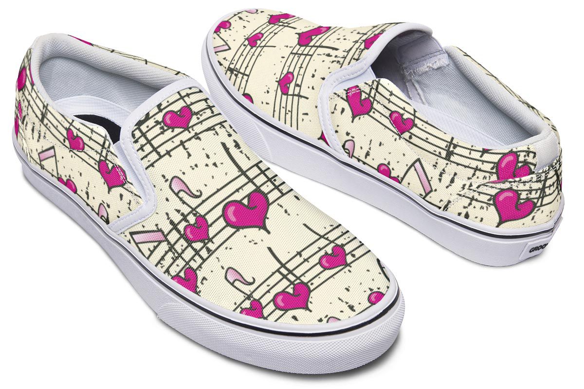 Heart Music Slip-On Shoes