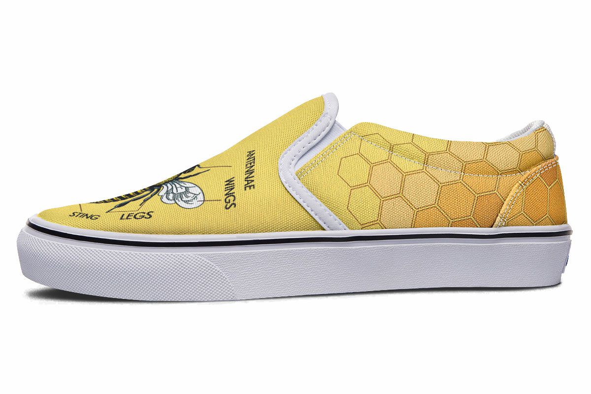 Honey Bee Diagram Slip-On Shoes