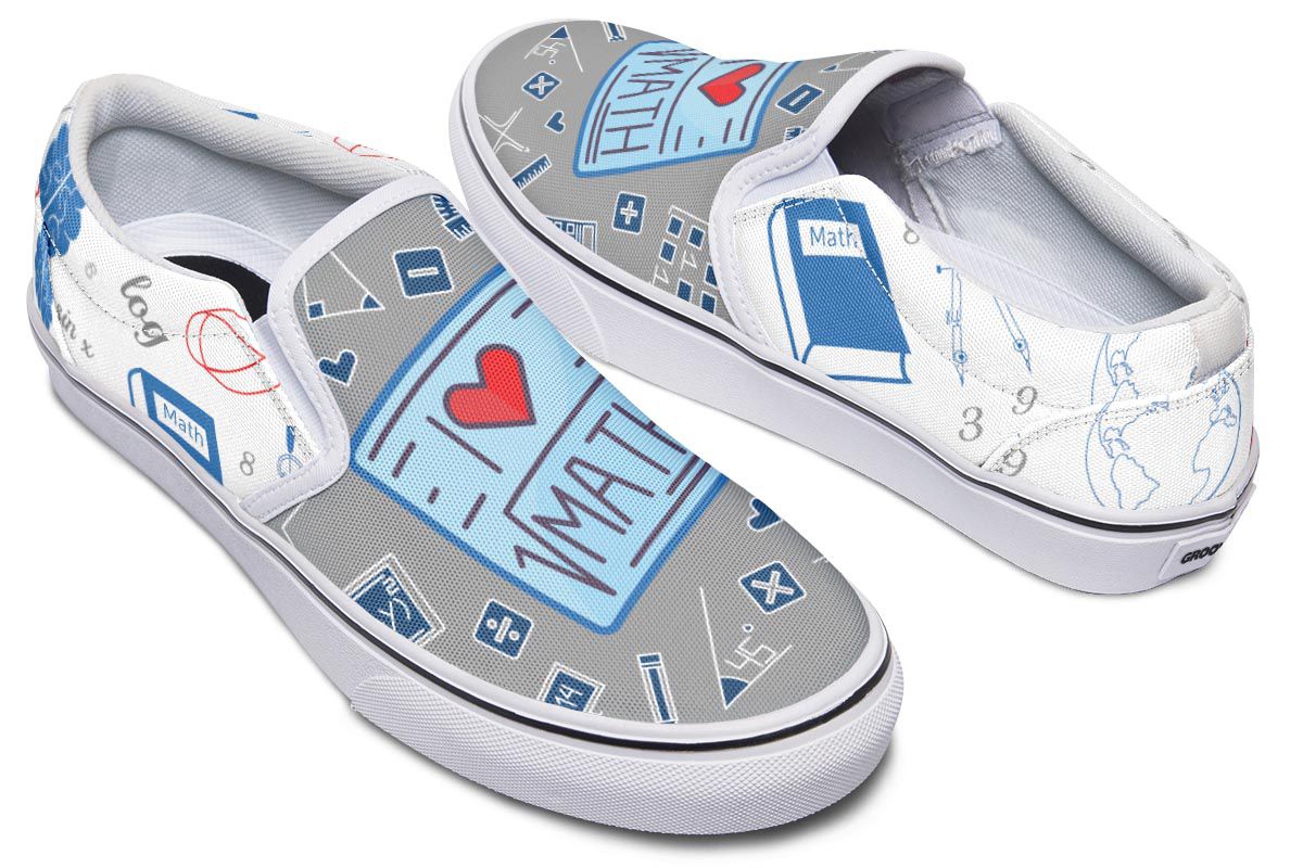 I Love Math Slip-On Shoes
