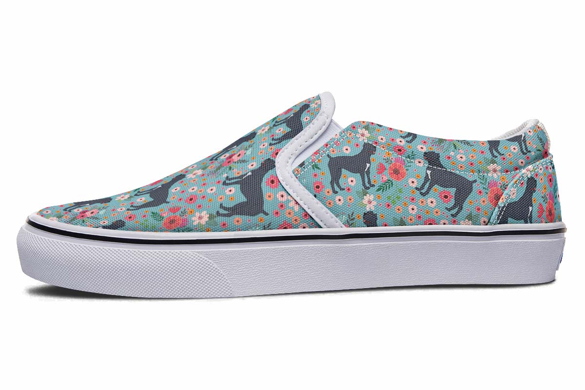 Illustrated Cane Corso Slip-On Shoes