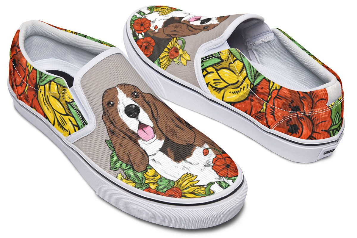 Illustrated Hound Slip-On Shoes