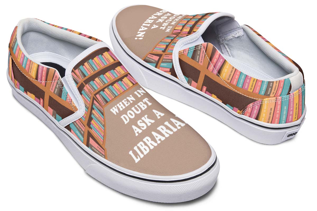 Librarian Life Slip-On Shoes