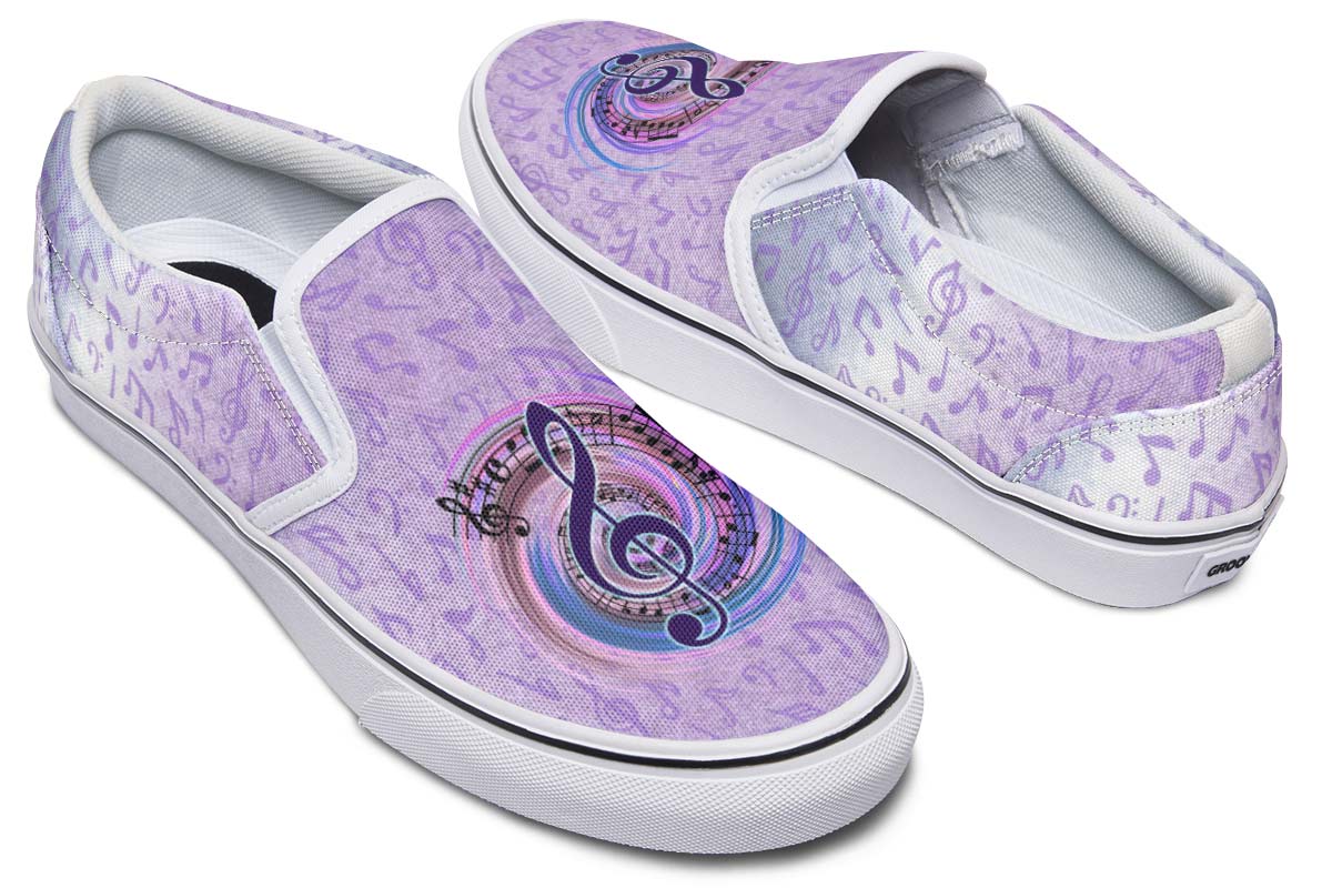 Magical Music Notes Slip-On Shoes