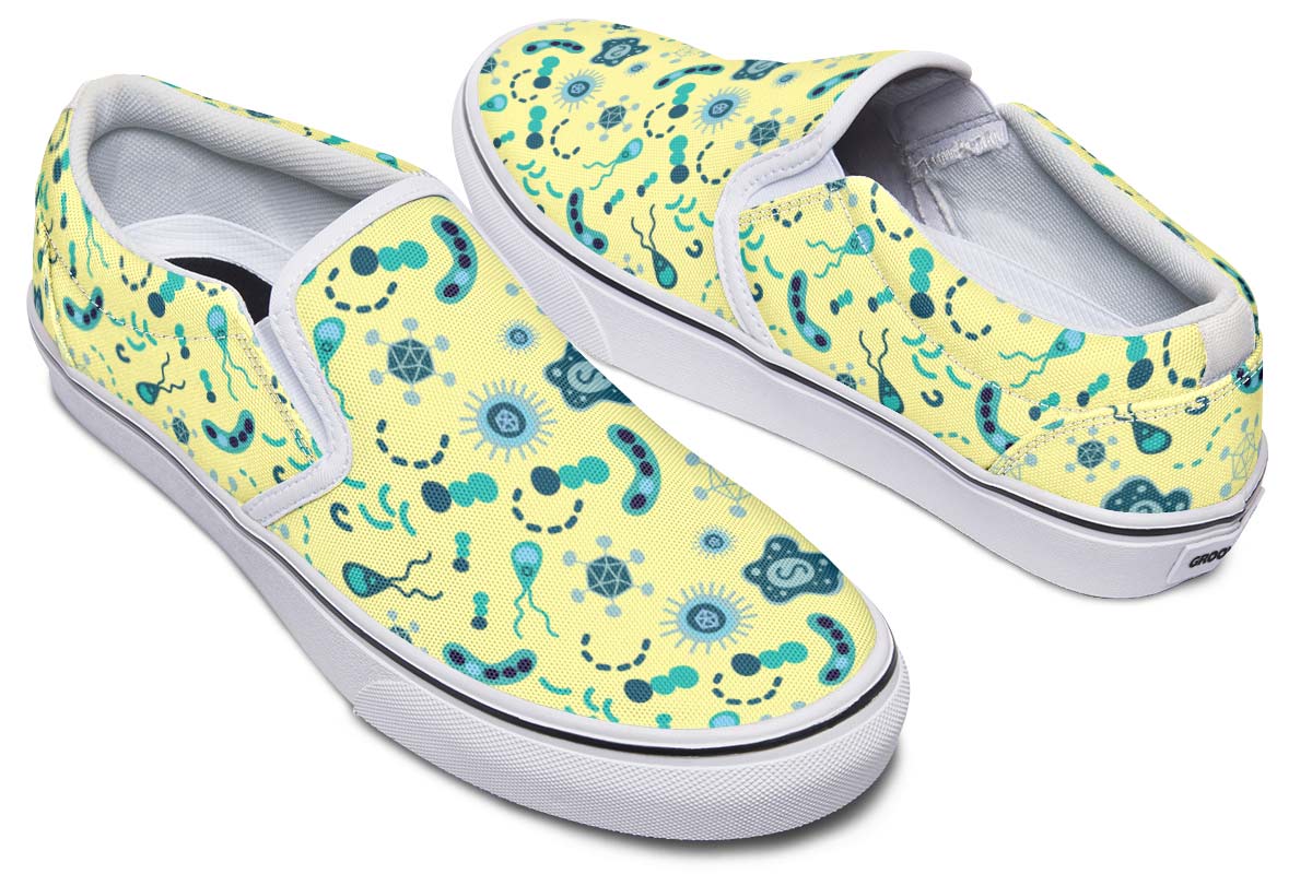 Microbiology Pattern Slip-On Shoes