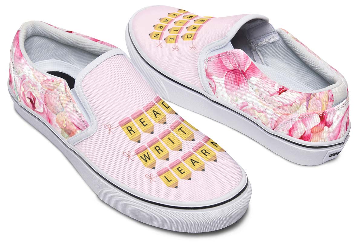 Pencil Banner Slip-On Shoes
