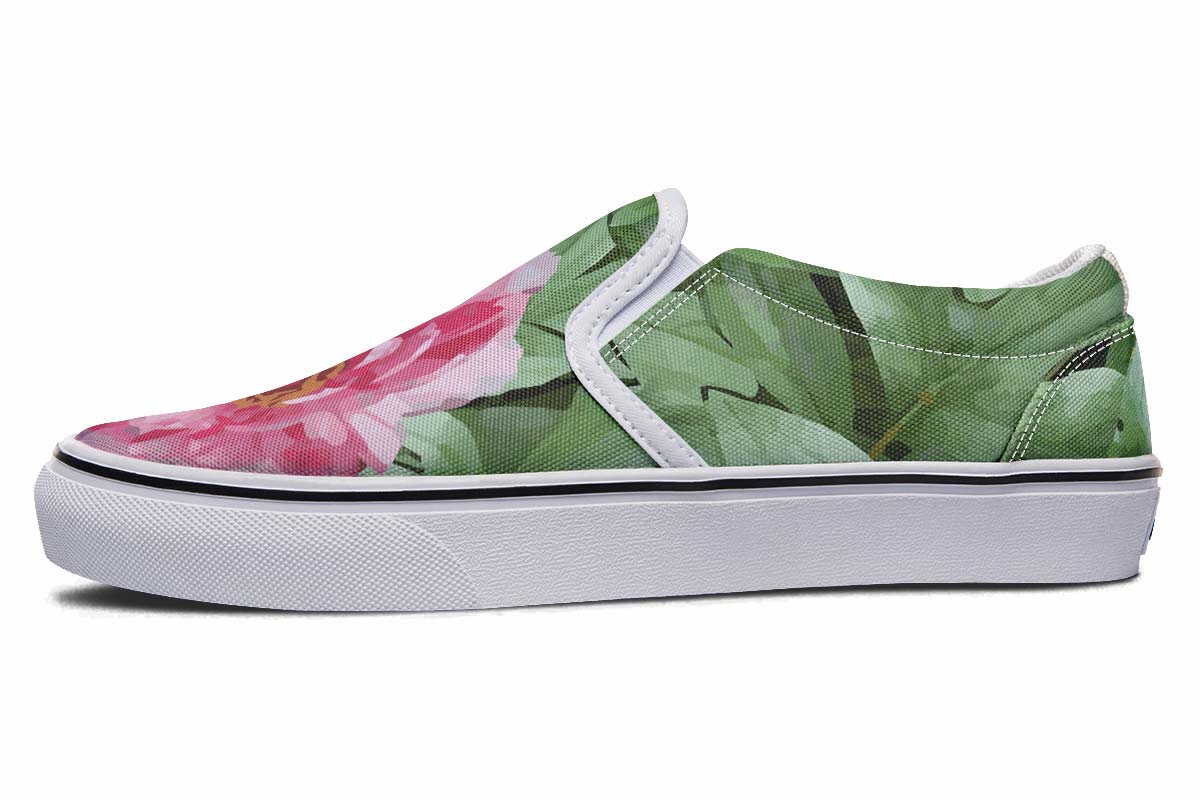 Peony Garden Slip-On Shoes