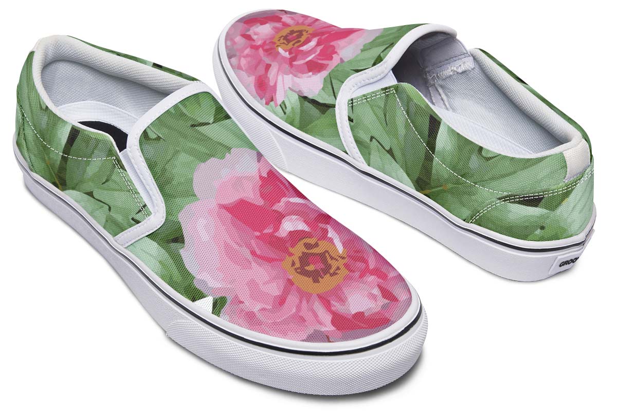 Peony Garden Slip-On Shoes