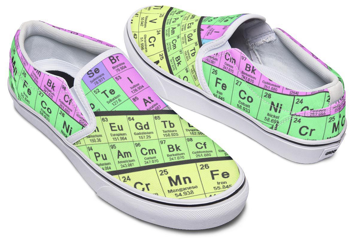 Periodic Table Slip-On Shoes