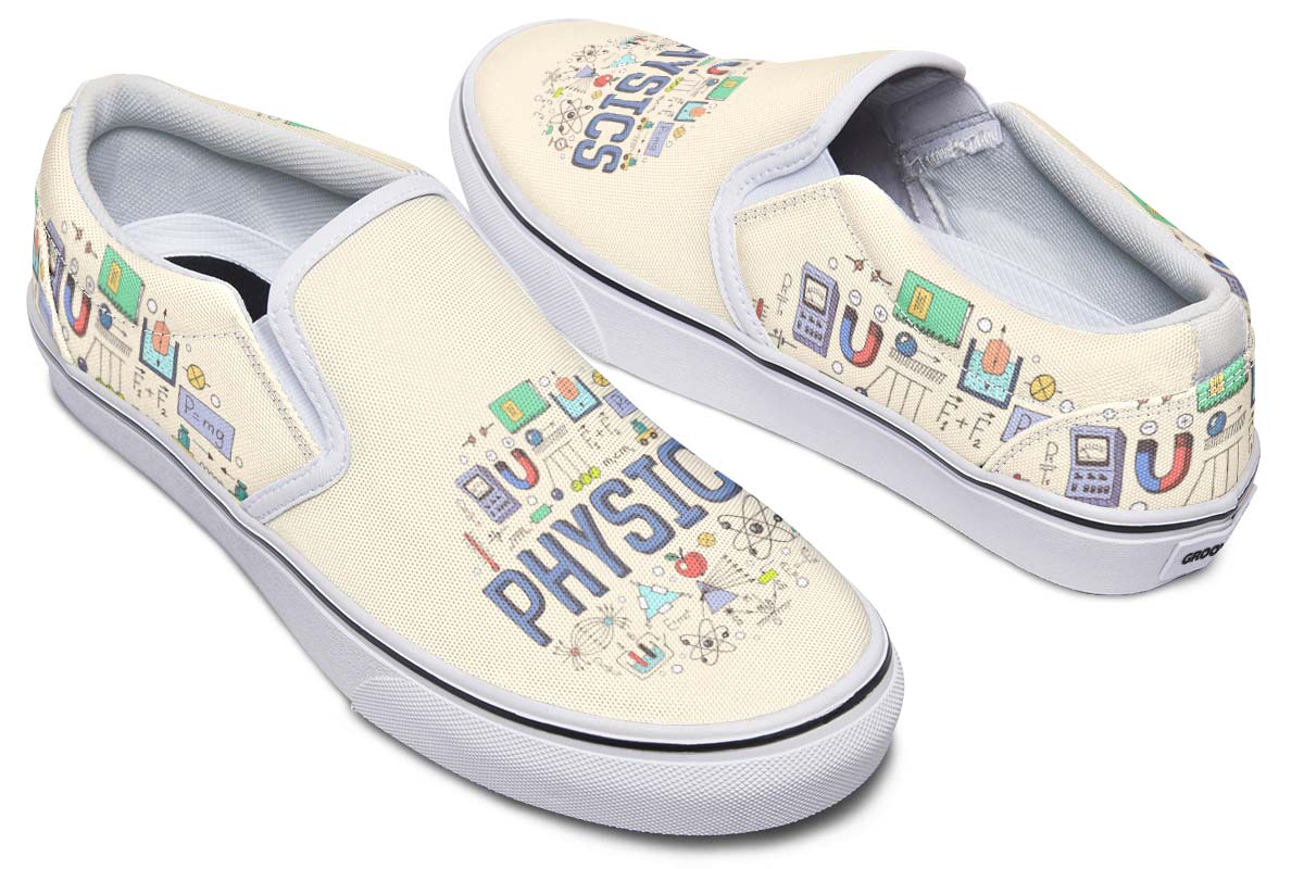 Physics Pattern Slip-On Shoes