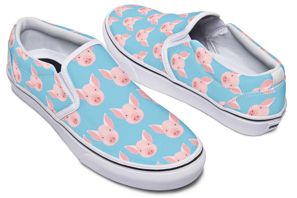 Pig Pattern Slip-On Shoes