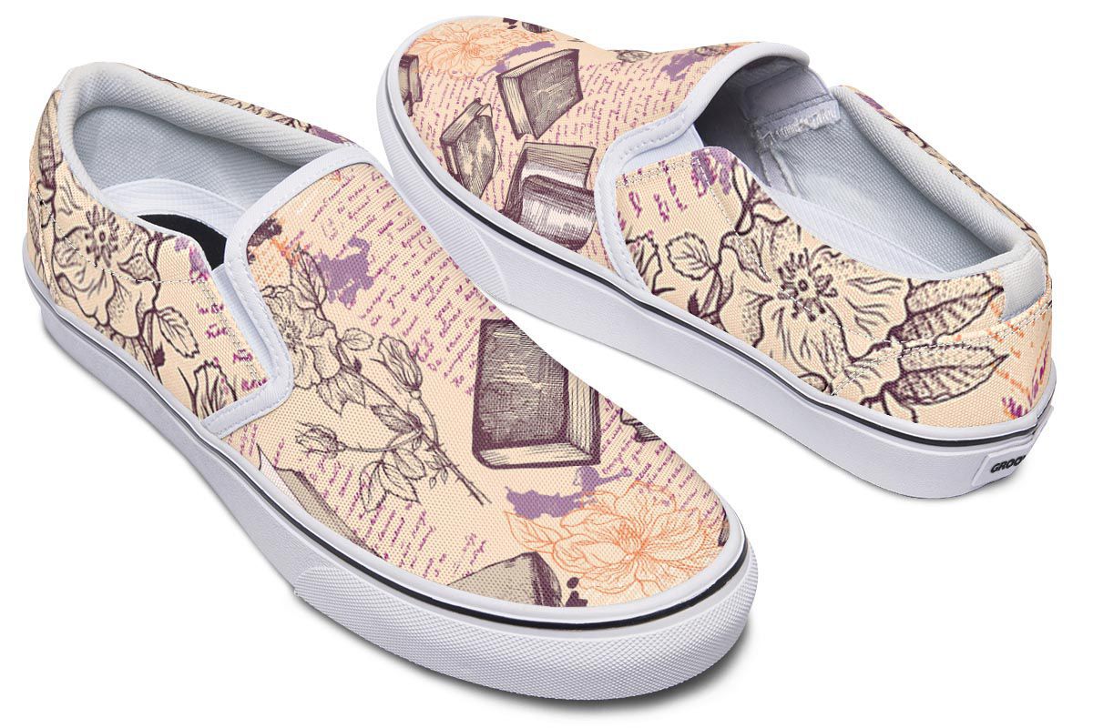 Reading Obsession Slip-On Shoes