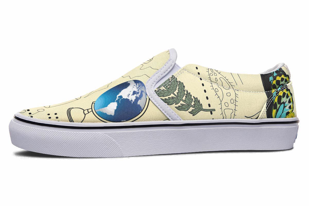 Science Map Slip-On Shoes