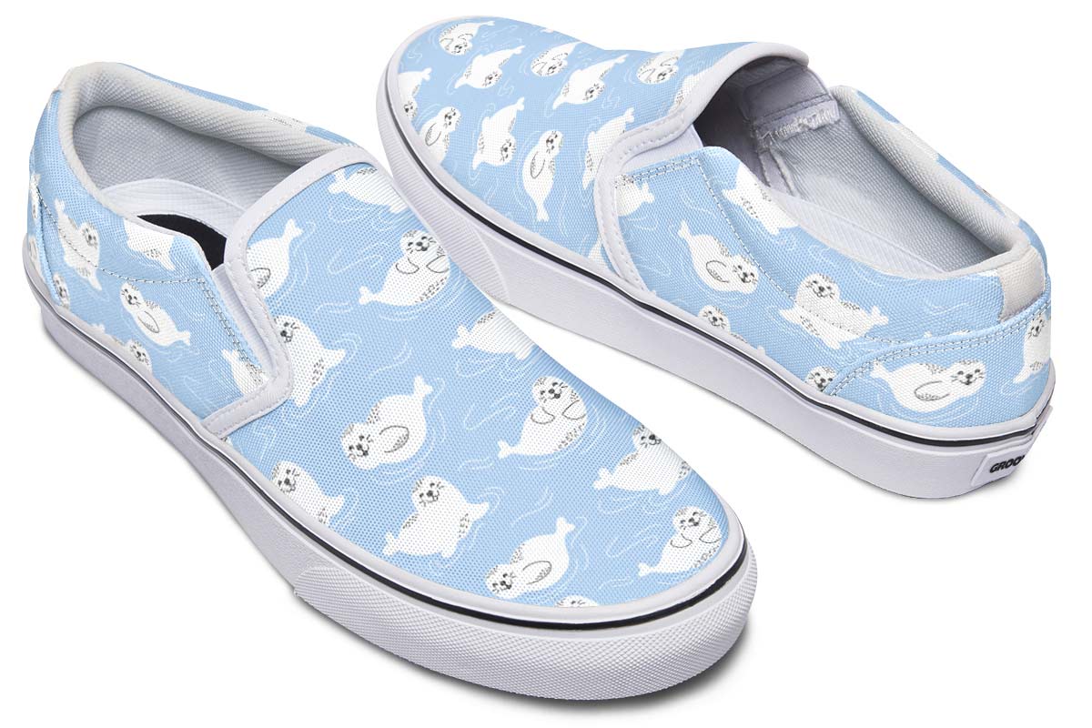 Seal Pattern Slip-On Shoes
