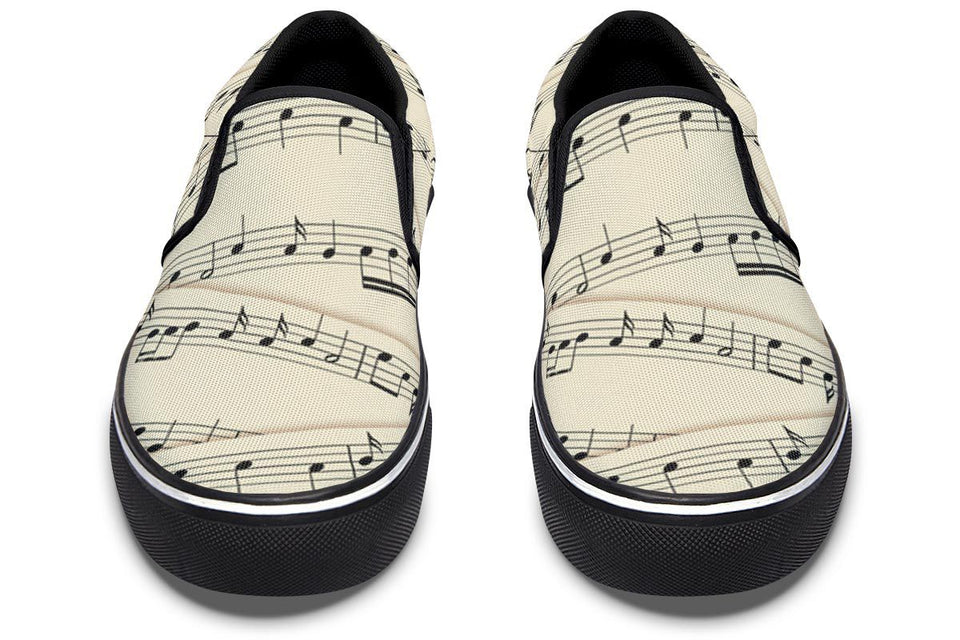 Sheet Music Slip-On Shoes