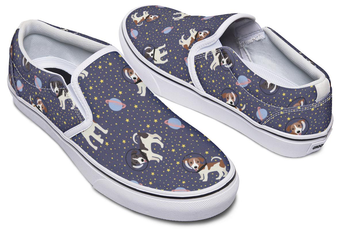 Space Jack Russell Slip-On Shoes