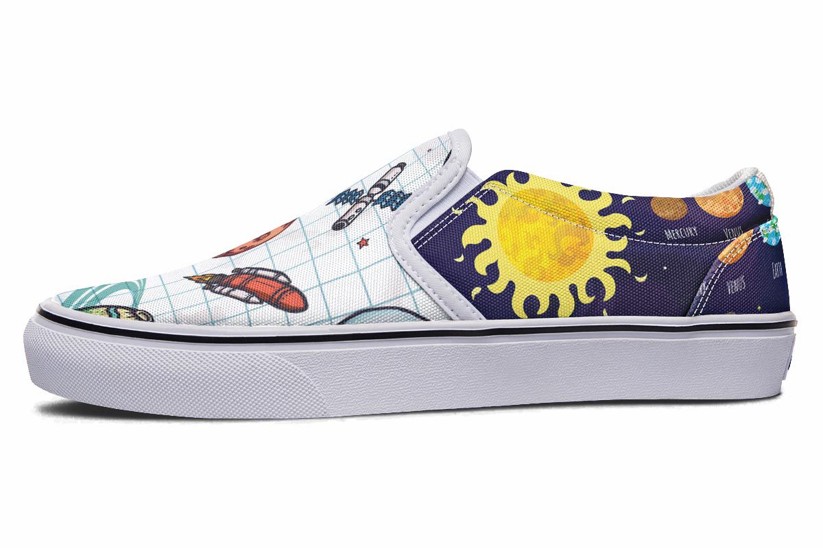 Space Notebook Slip-On Shoes