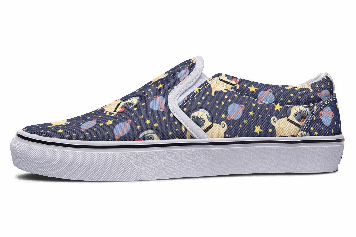 Space Pug Slip-On Shoes