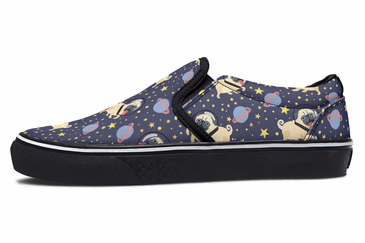 Space Pug Slip-On Shoes