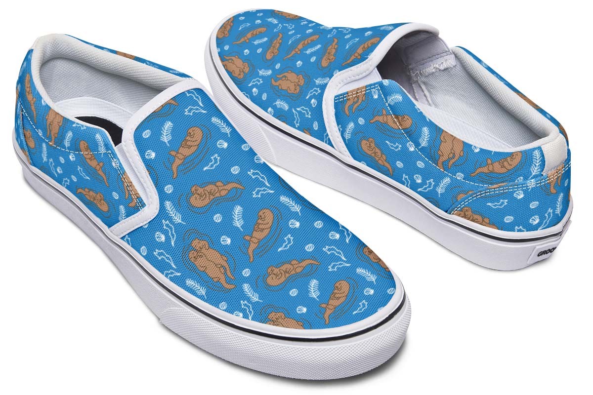 Swimming Sea Otters Slip-On Shoes