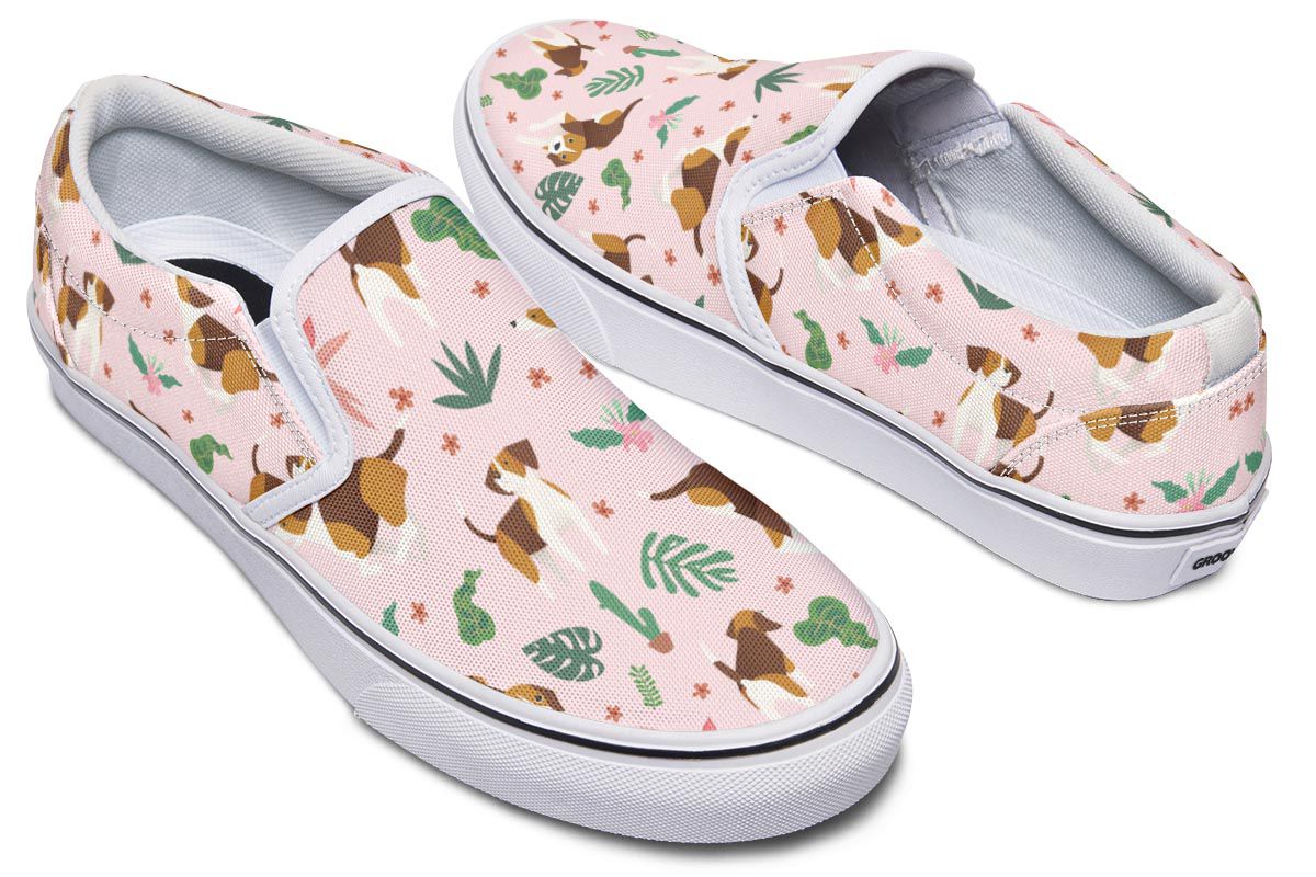 Tropical Beagle Slip-On Shoes
