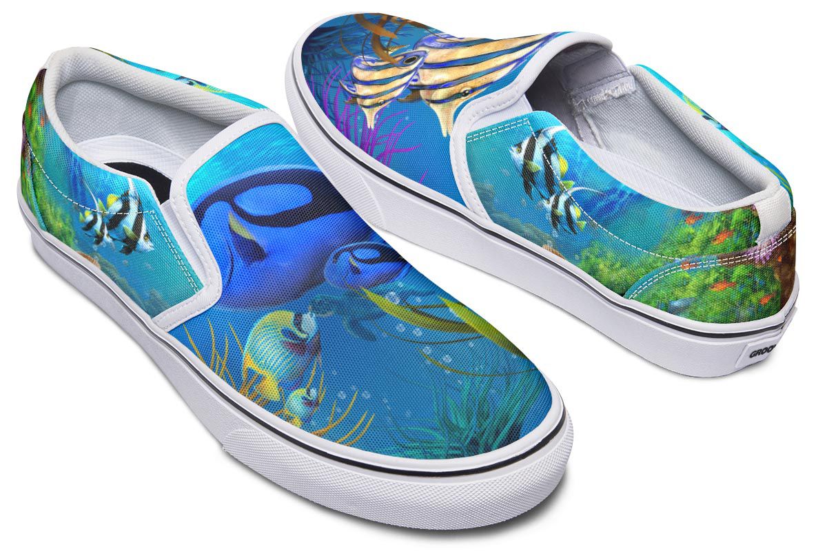 Tropical Ocean Slip-On Shoes