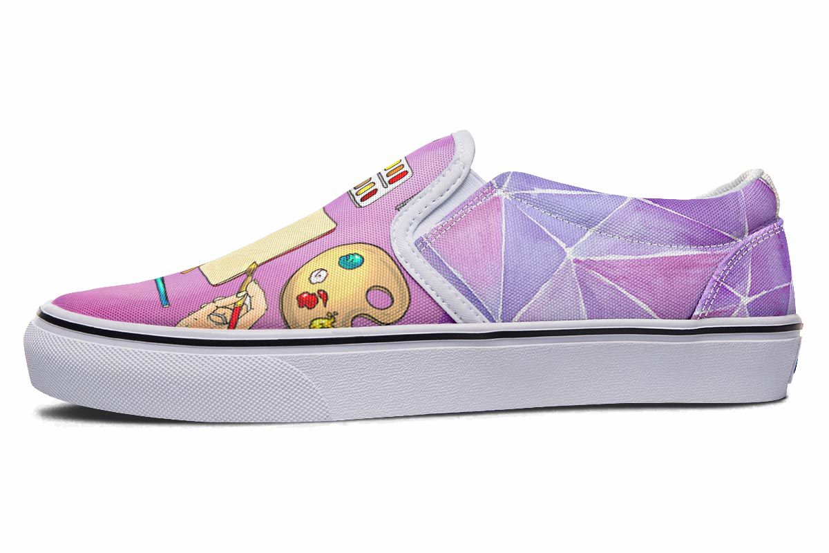 Watercolor Slip-On Shoes
