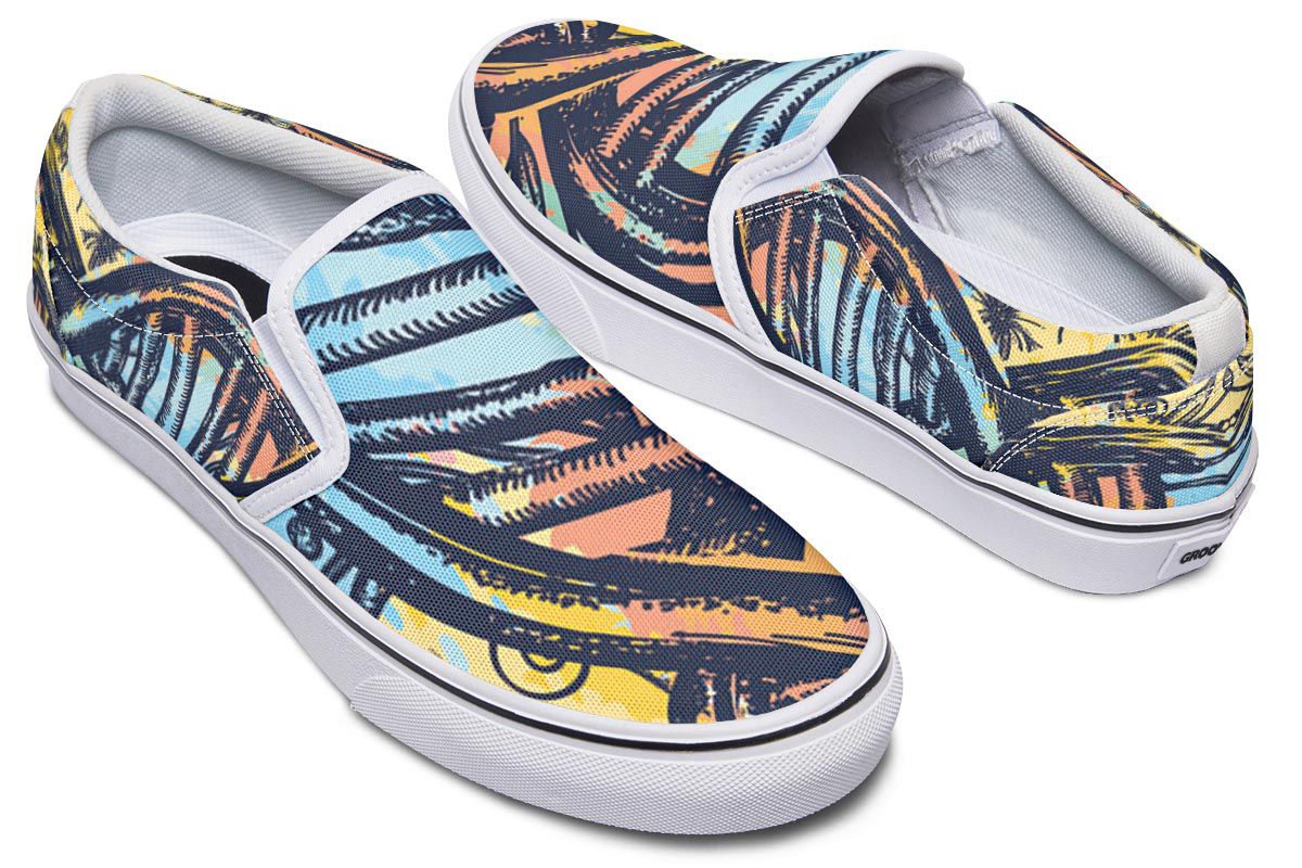 Watercolor D N A Chain Slip-On Shoes