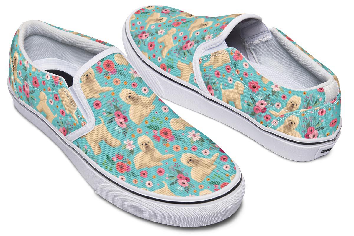 Wheaten Terrier Flower Slip-On Shoes