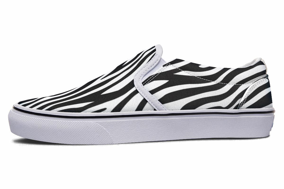 Zebra Print Slip-On Shoes