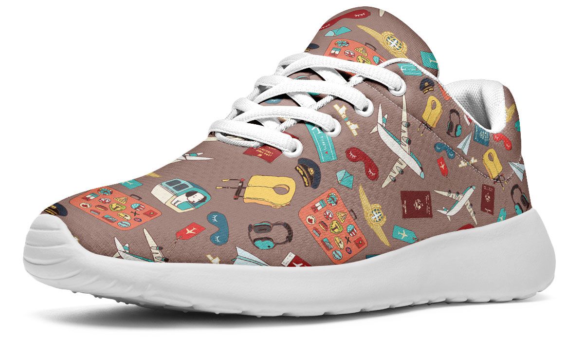 Airplane Travel Icons Sneakers
