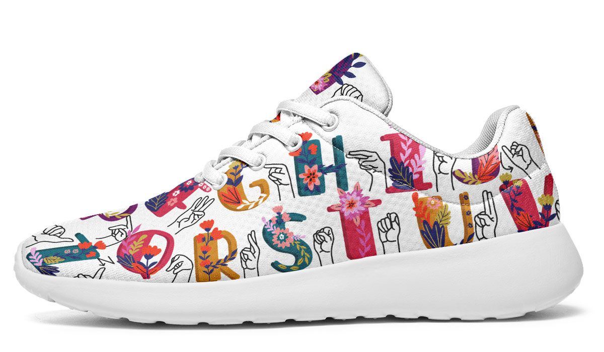 ASL Floral Alphabet Sneakers