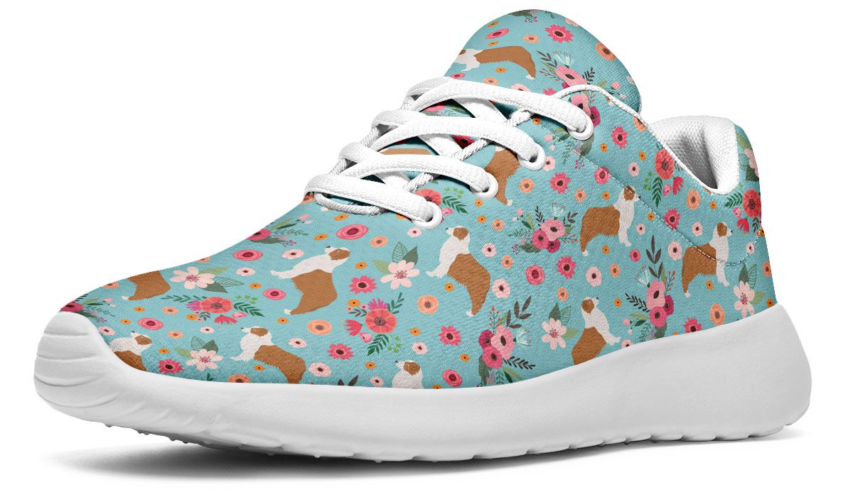 Australian Shepherd Flower Sneakers