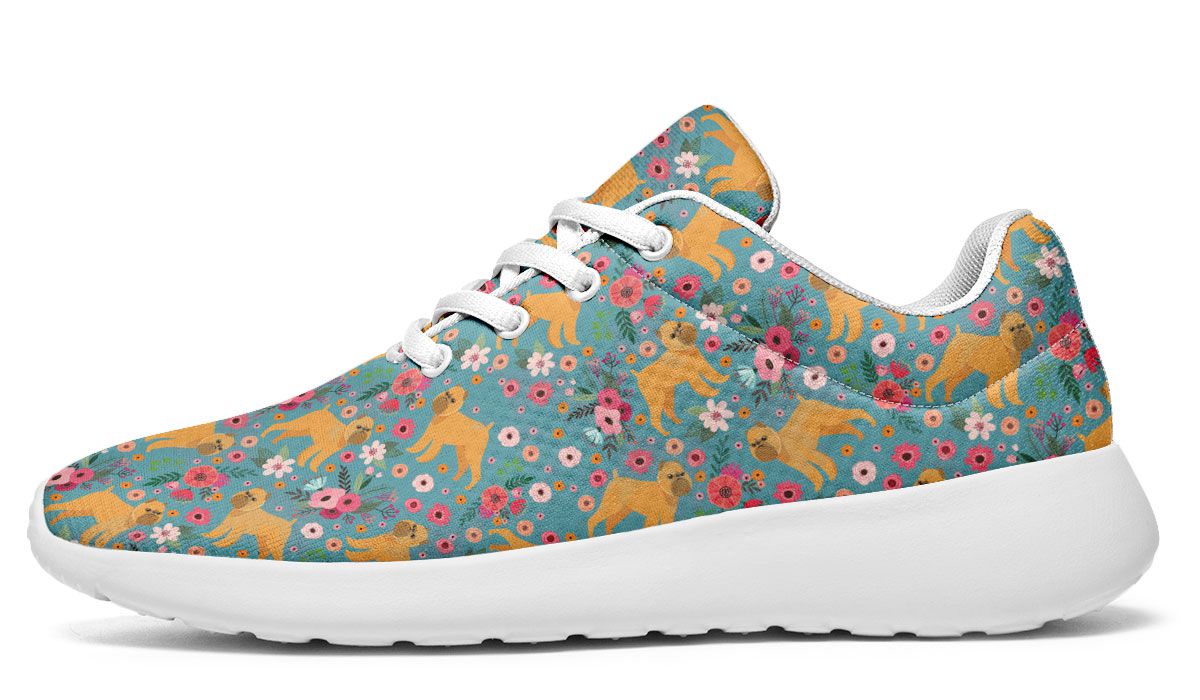 Brussels Griffon Flower Sneakers