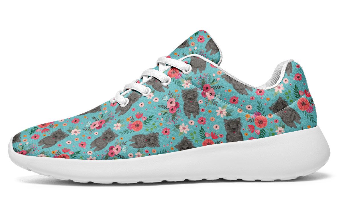 Cairn Terrier Flower Sneakers