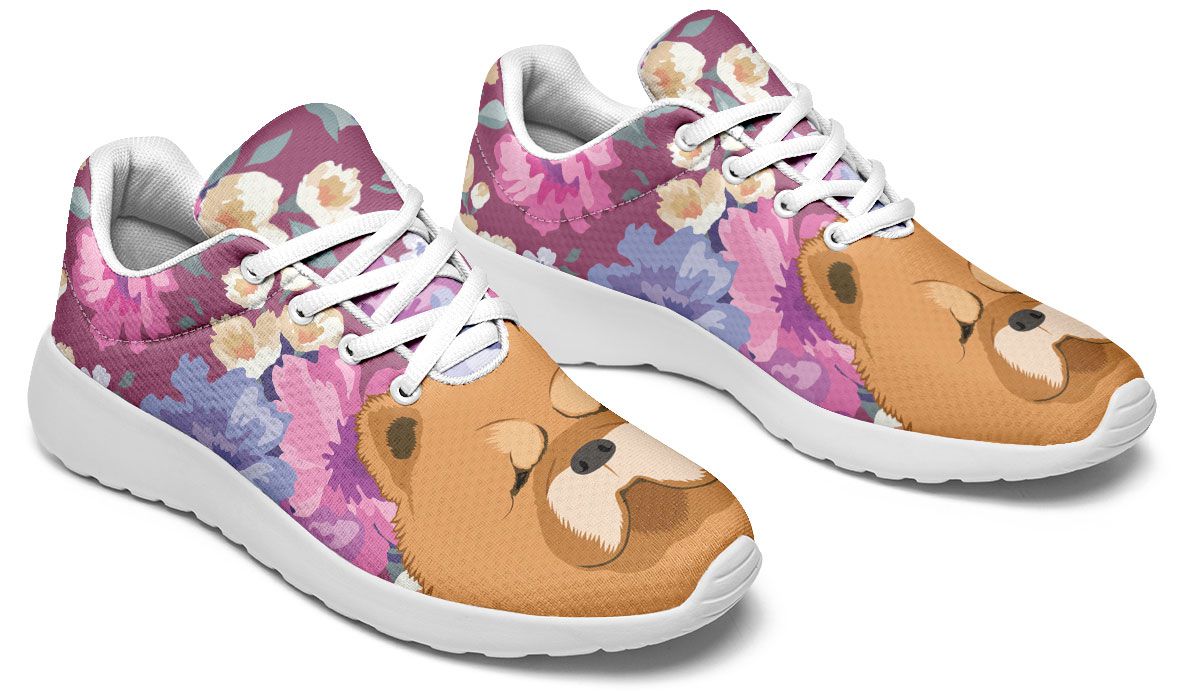 Chow Chow Dog Portrait Athletic Sneakers