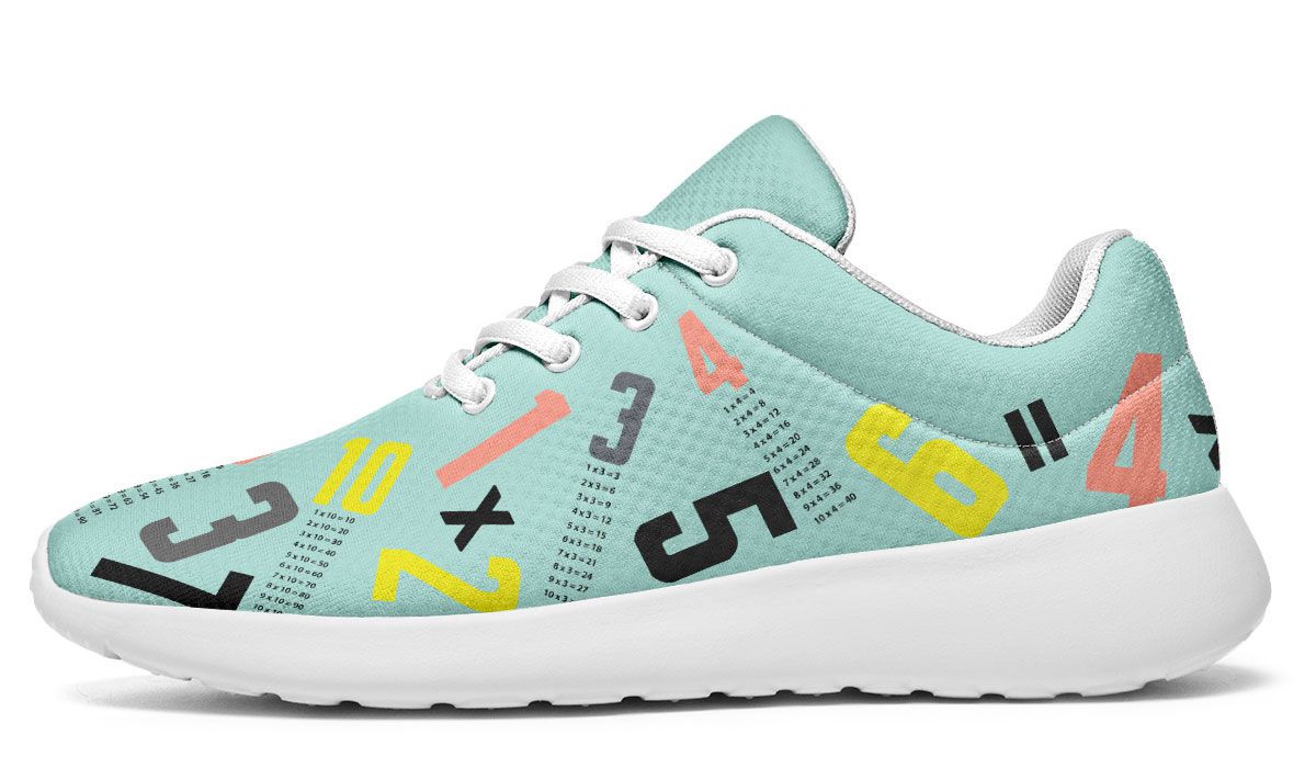 Colorful Multiplication Tables Sneakers