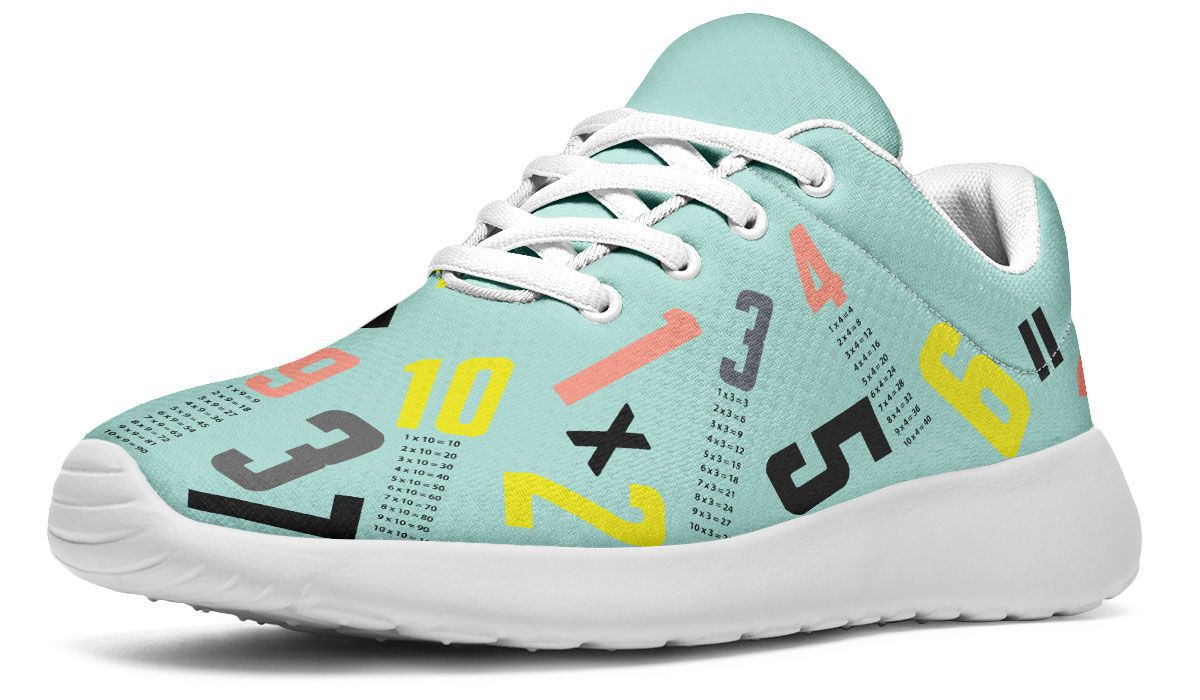 Colorful Multiplication Tables Sneakers