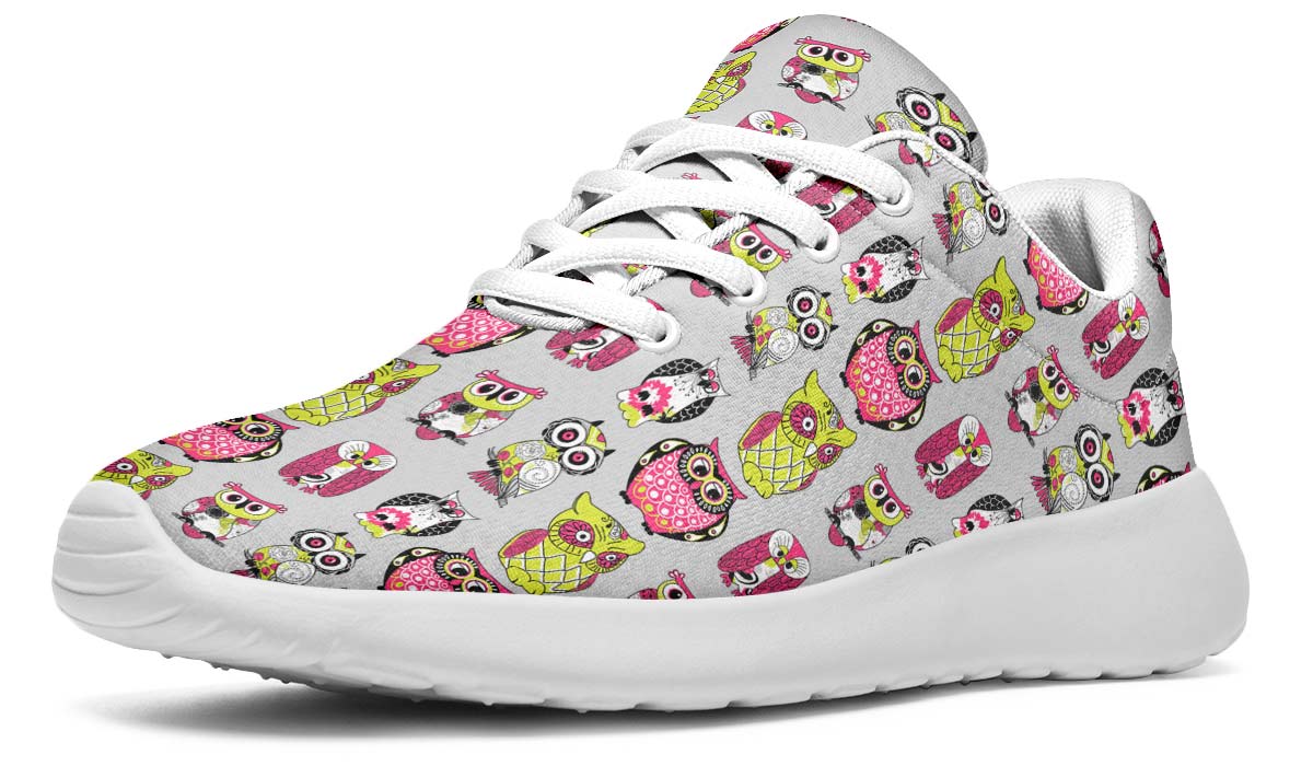 Colorful Owl Pattern Sneakers