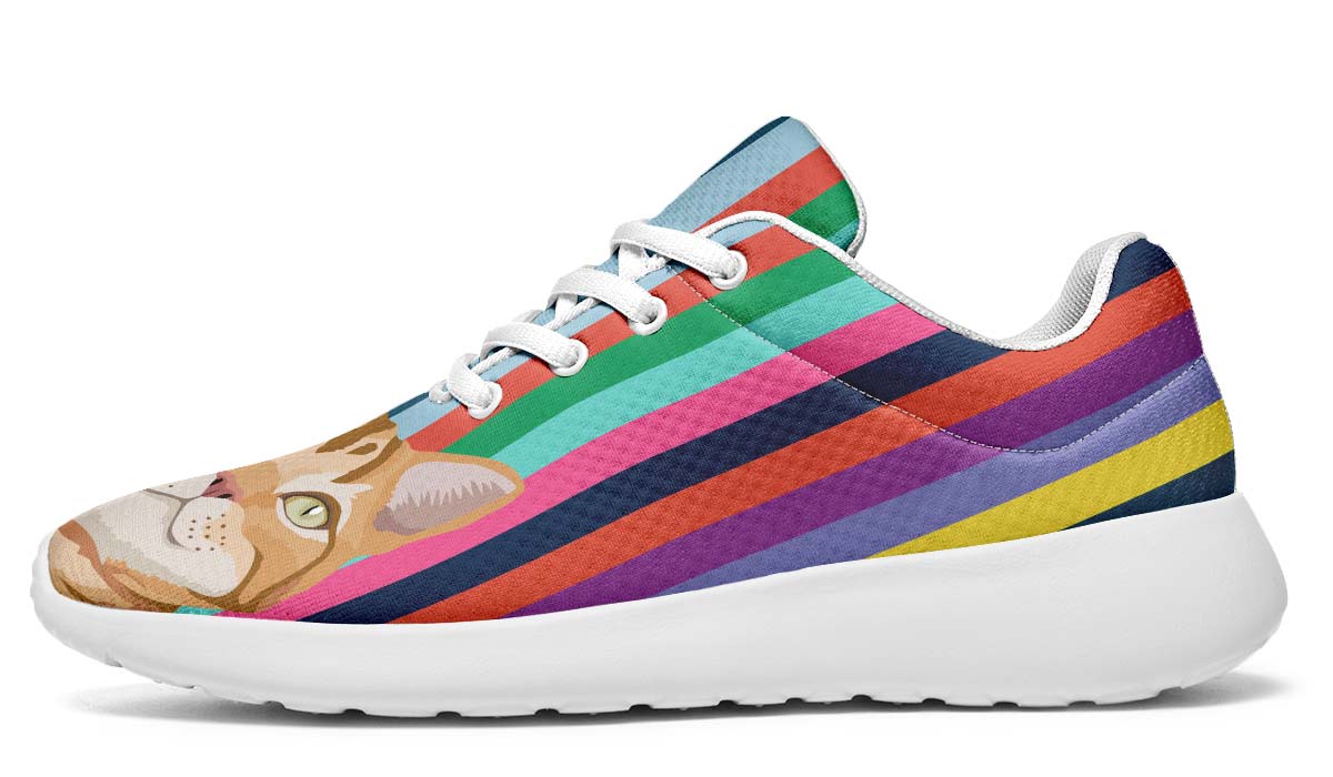 Colorful Tabby Cat Sneakers