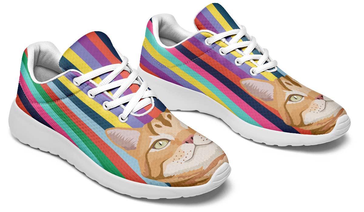 Colorful Tabby Cat Sneakers