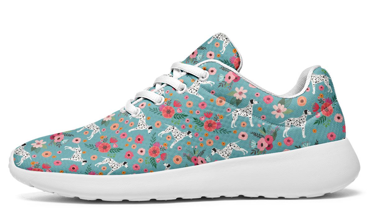 Dalmatian Flower Athletic Sneakers