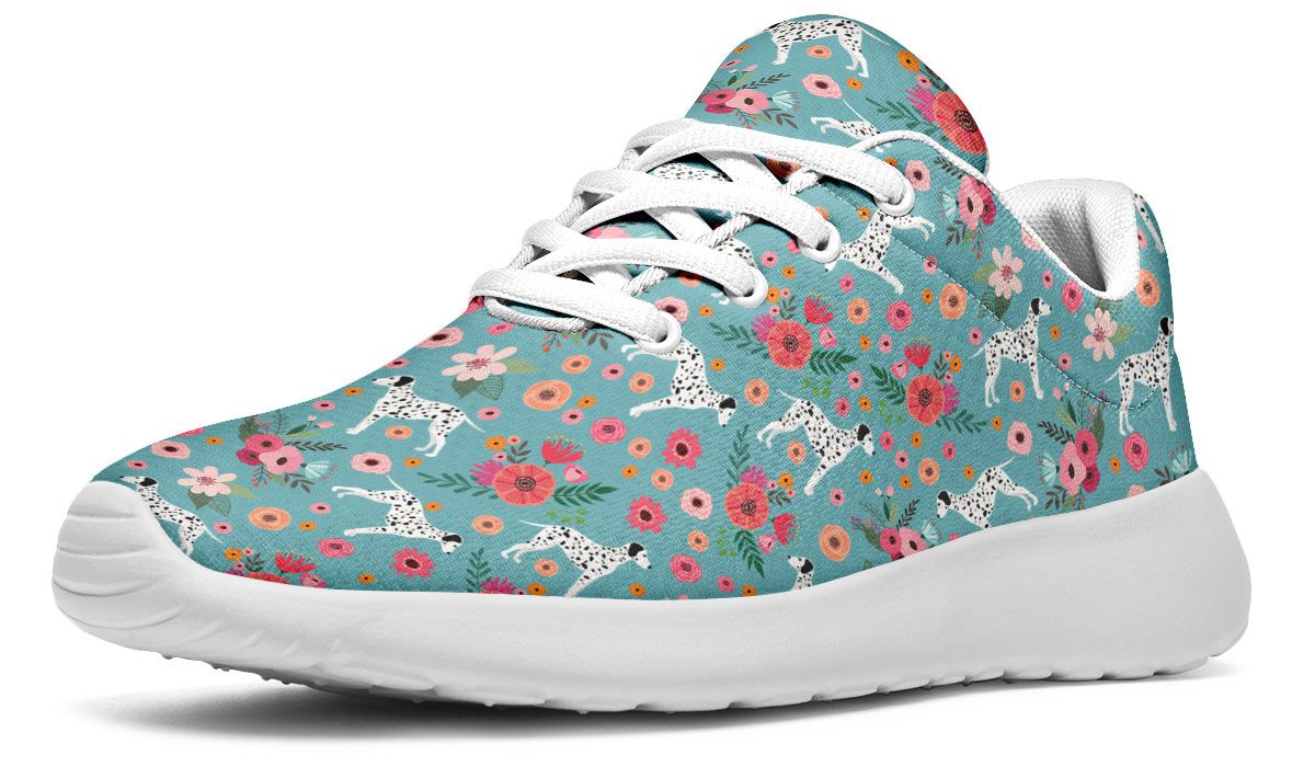 Dalmatian Flower Athletic Sneakers