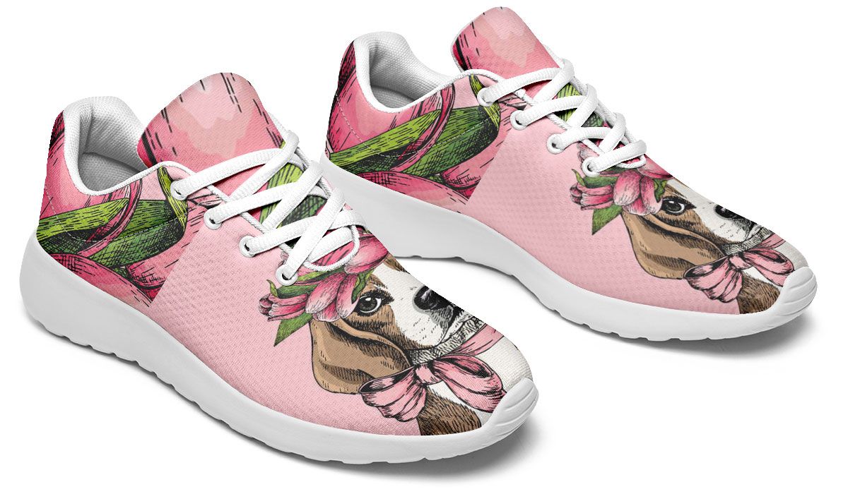Floral Beagle Sneakers