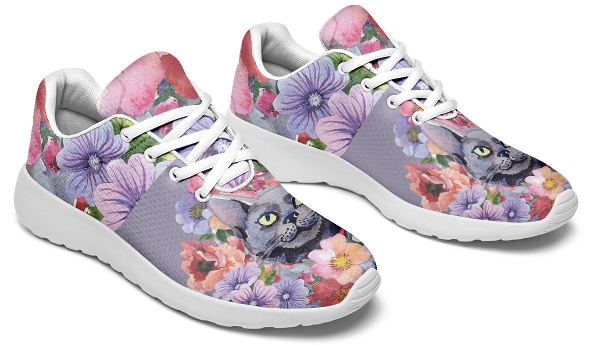 Floral Cat Sneakers