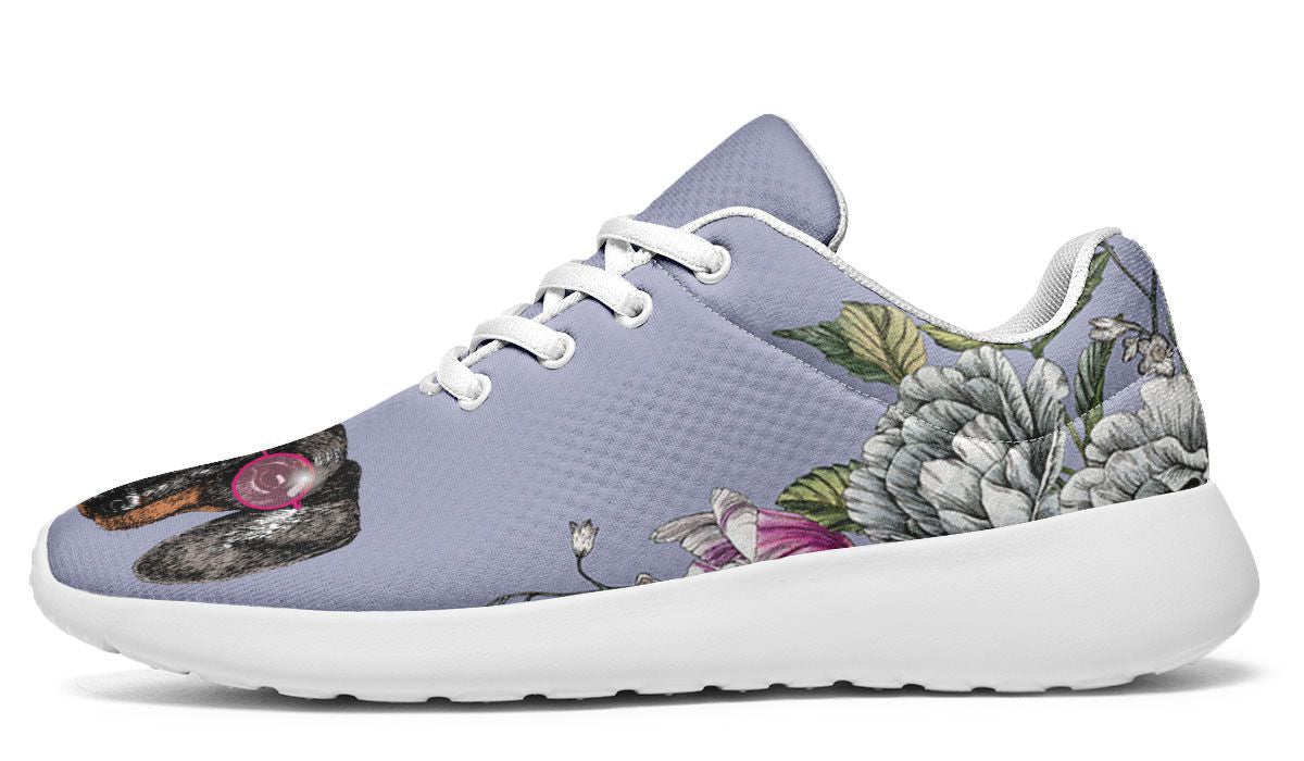 Floral Dachshund Sneakers