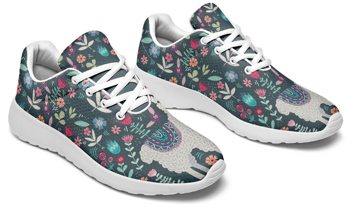 Floral Llama Sneakers