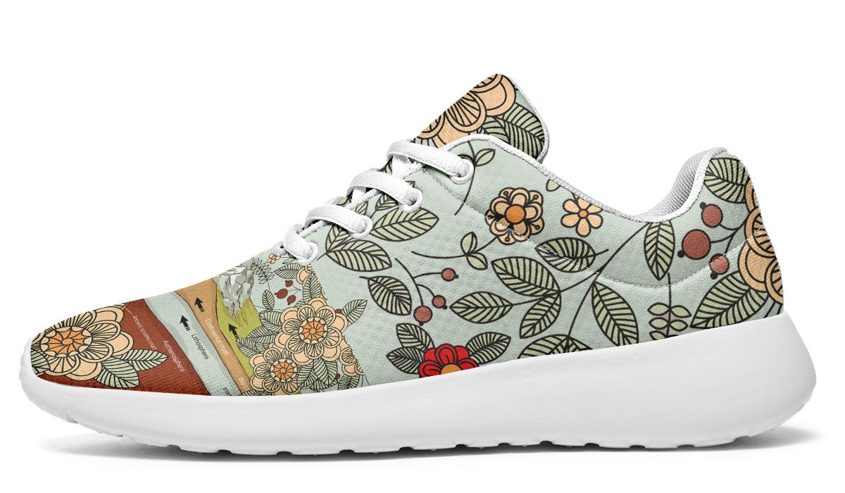 Floral Mountain Range Sneakers