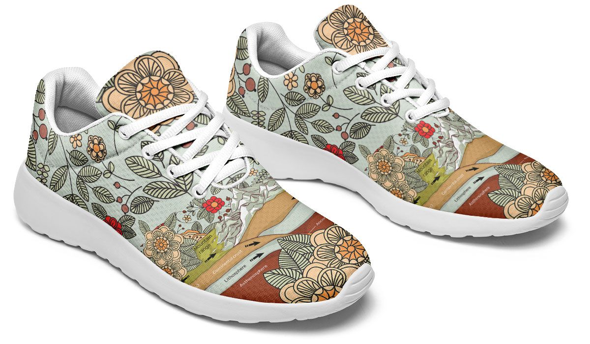 Floral Mountain Range Sneakers