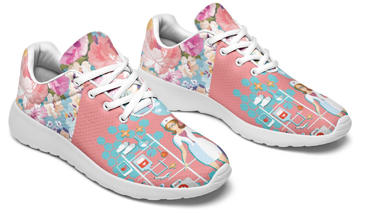 Floral Nurse Sneakers